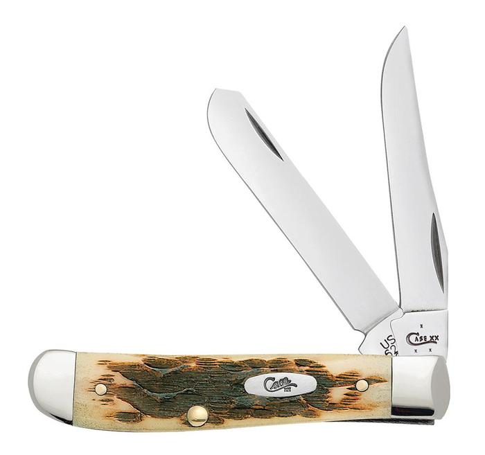 Amber Bone Peach Seed Jig Mini Trapper Pocket Knife - Case® Knives